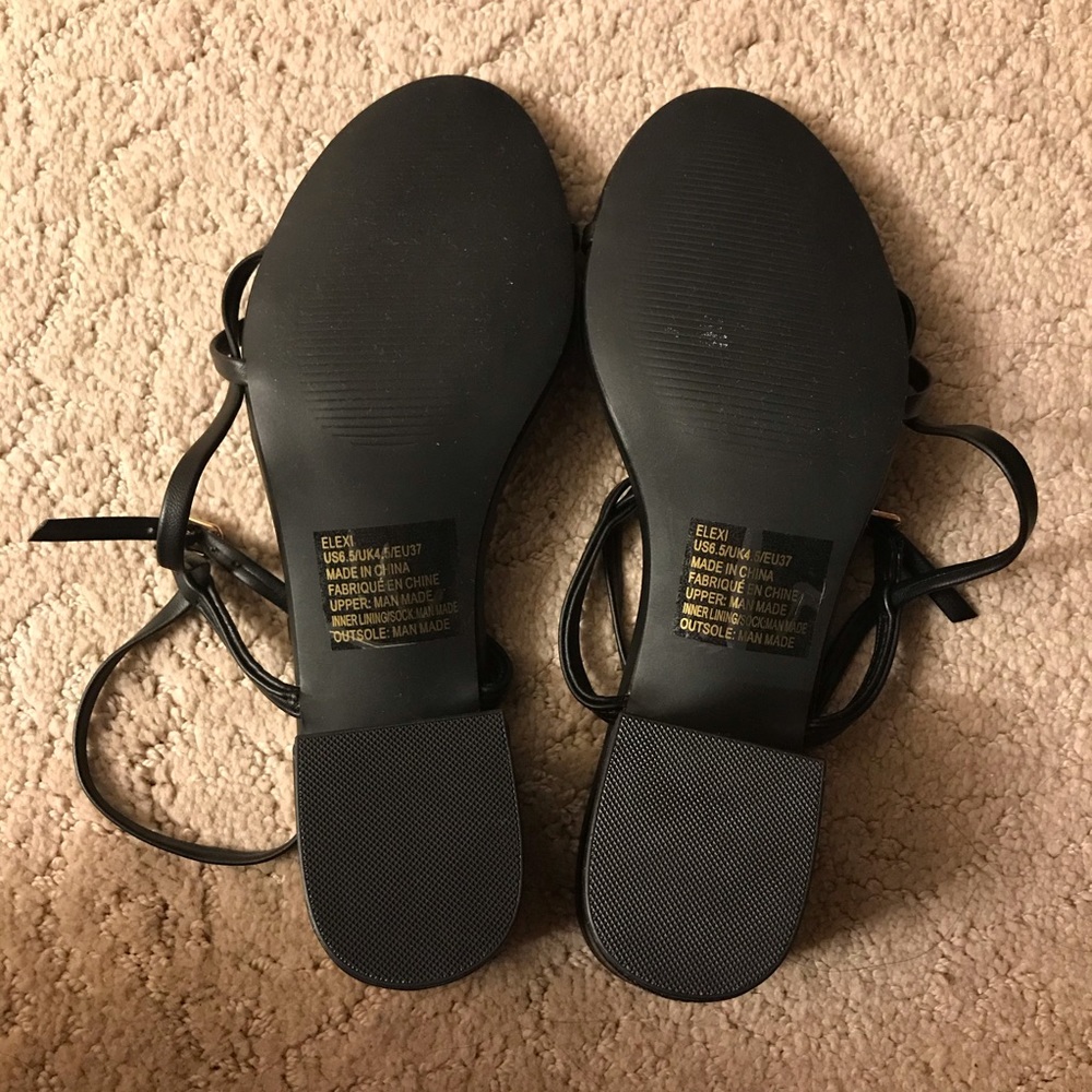 JustFab Size 6.5 Black Elexi Dress Sandals - Picture 4 of 10